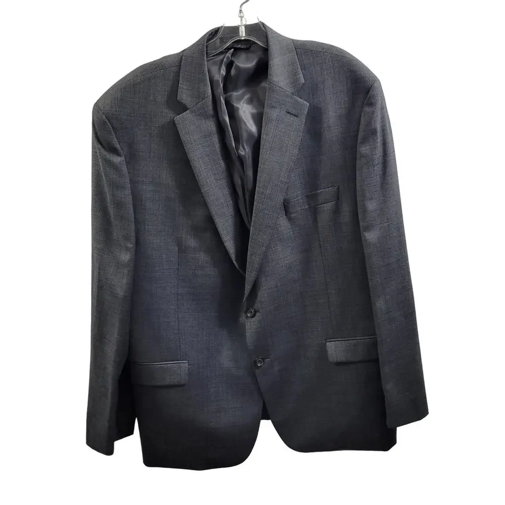 Lauren Ralph Lauren Gray 100% Wool Natural Stretch Sports Jacket Size 48R 11924 - Picture 1 of 10